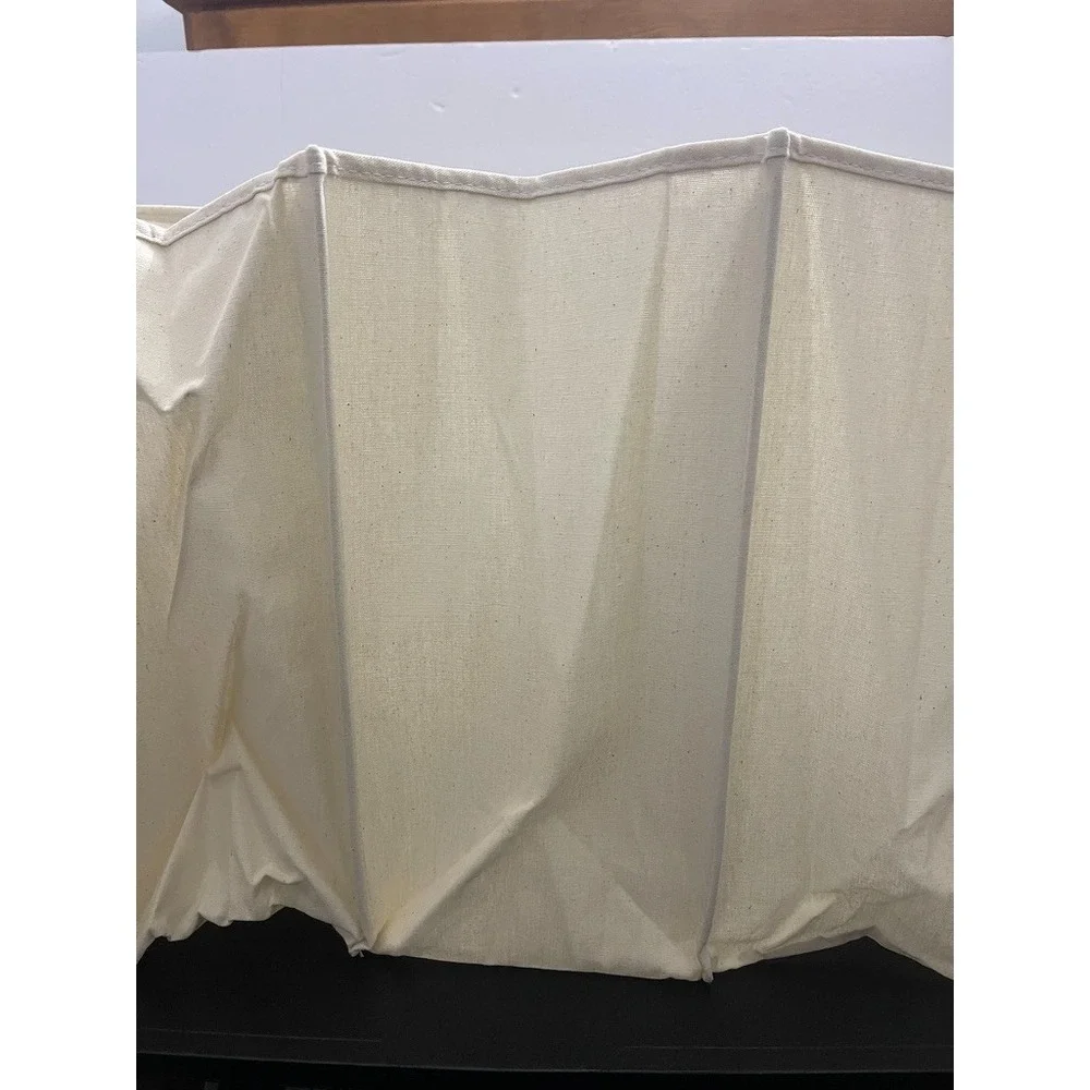 Cream Canvas 6 Shelf Hanging Closet Organizer Vertical Storage Space Saver